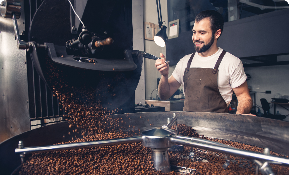 Finanțare bilete la ordin pentru producători de cafea - Discount cambii Antreprenor care utilizează finanțare prin cecuri